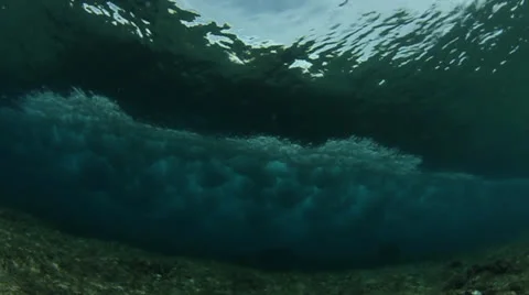 Underwater Crashing Wave Stock Footage