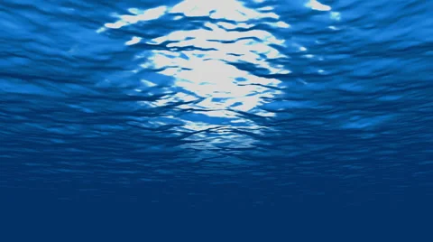 Underwater Deep Blue Sea Falling Stock Footage 44910306