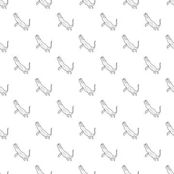 Underwater dinosaur car pattern vector seamless Stock Illustration