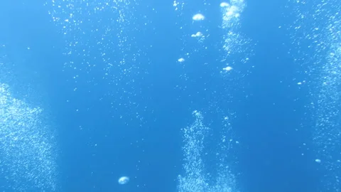 Underwater Diver's Bubbles Stock Footage 332827893