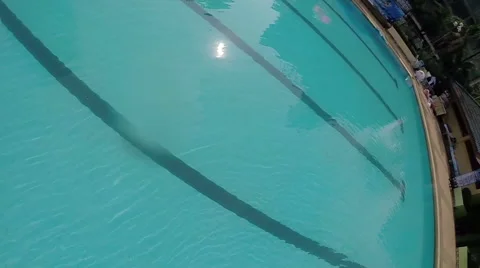 Underwater Diving In Swimming Pool Stock Footage 52821851