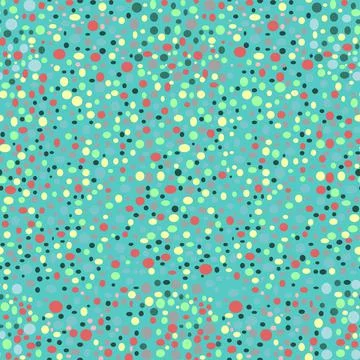 Underwater Dots In Wavy Lines In A Random Multicolor Repeat Pattern On Aqua G Stock Illustration
