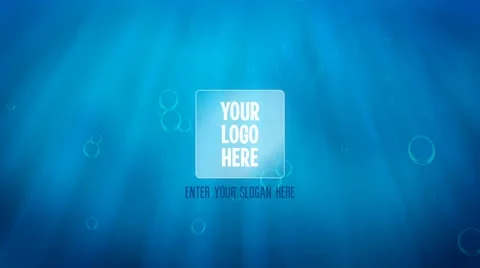 Underwater Drop Logo Reveal Stock After Effects