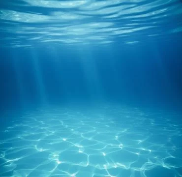Underwater empty swimming pool background with copy space Foto stock