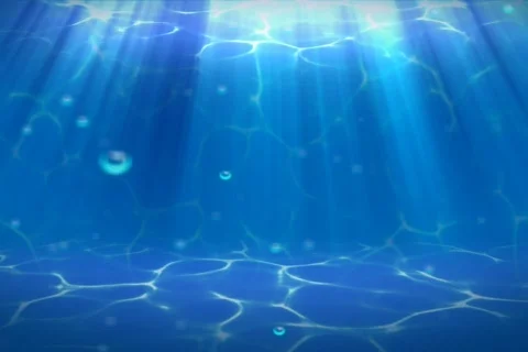 The underwater environment and sunrays Stock Footage 687316