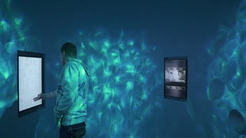 Underwater exhibition Stock Footage 127089904