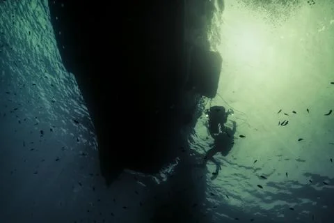 Underwater exploration Stock Photos