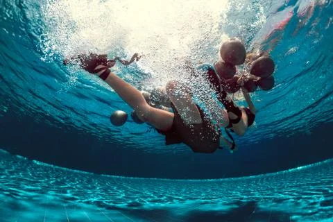 Underwater flight Stock Photos