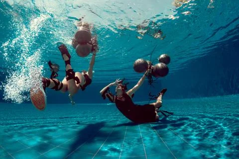 Underwater flight Stock Photos