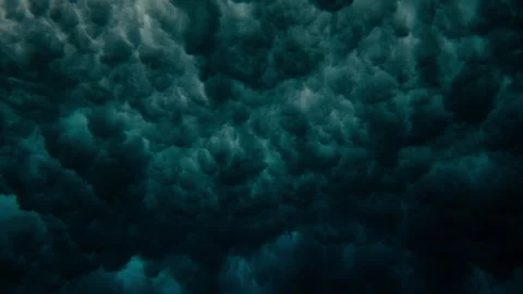 Underwater front view crashing wave bubbles rising beneath ocean surface Stock Footage 333149007