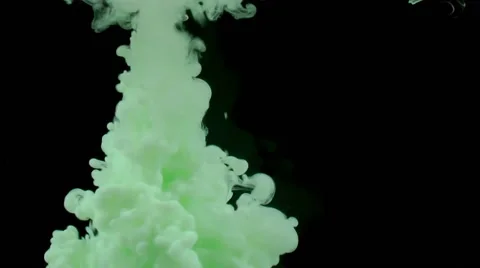 Underwater Green Paint Smoke Stock Footage