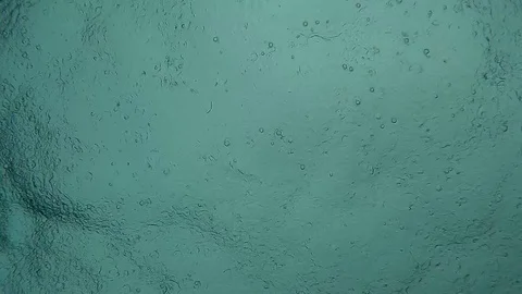 UNDERWATER: Heavy raining view from the ocean Stock Footage 75268407