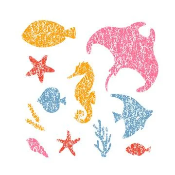 Underwater icon drawing Stock-Illustration