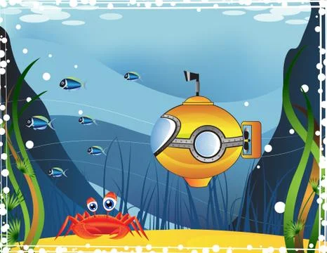 Underwater landscape Stock Illustration