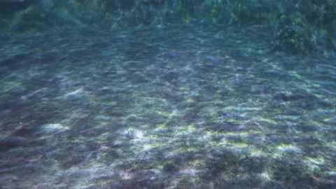 Underwater light and shadow shimmering Stock Footage 235443530