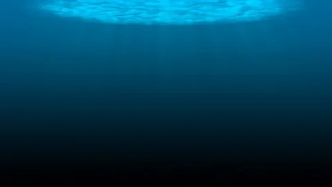 Underwater light creates a beautiful veil, consisting of sunlight. Underwater Stock Footage 128585538