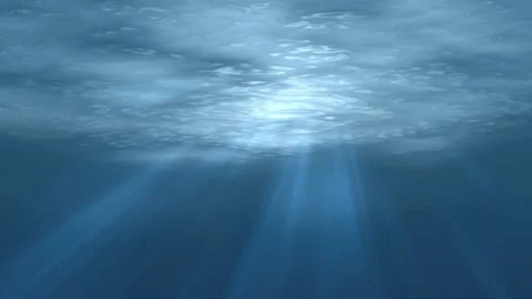 Underwater light creates a beautiful veil, consisting of sunlight. Stock Footage 191830994