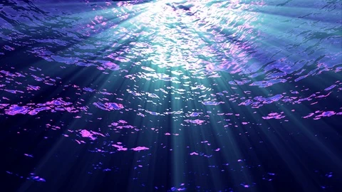 Underwater Light Filters Down Through Rolling Ocean Waves Stock Footage 85603353
