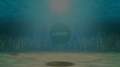 Underwater Logo After Effects stock