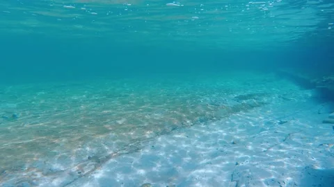 Underwater loop of beautiful turquoise sea bed Stock Footage 228620359