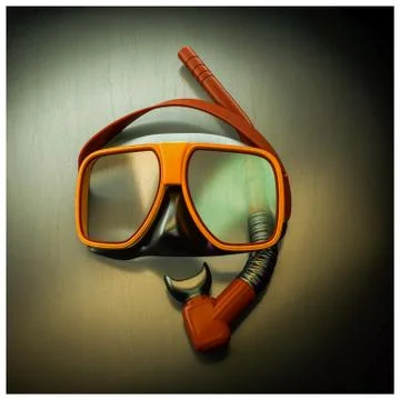 Underwater mask Stock Illustration