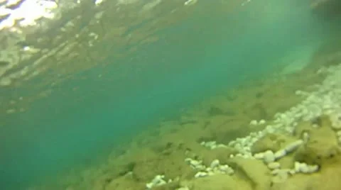 Underwater mediterranean beach Stock Footage 22025585