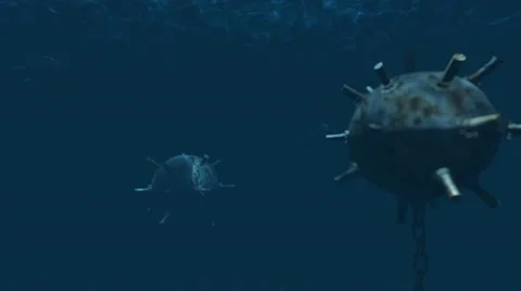 Underwater mine animation Vídeo Stock 62871628
