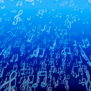 Underwater music bubbles Stock Illustration