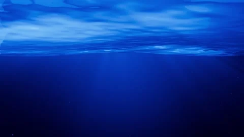 Underwater ocean background with sun rays loop animated Stockbeeldmateriaal 330587201