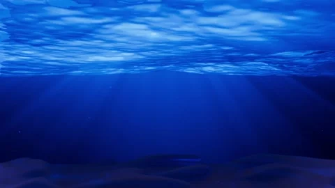 Underwater ocean background with sun rays loop animated 库存影片 330587205