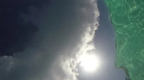 Underwater ocean looking up at the sky Video stock 62728448