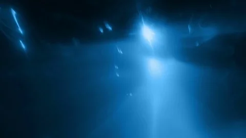 Underwater In Ocean With Sun Breaking Through The Waves Stock Footage