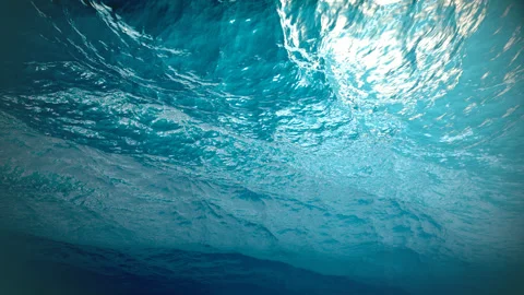 Underwater Ocean Surface Loop Vídeo Stock 345725695