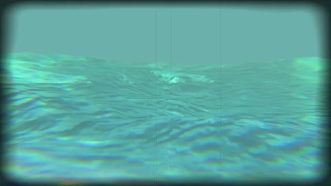 Underwater Ocean Waves View Teal Water Loop 動画素材 346444489