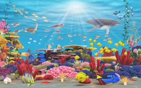 Underwater paradise Illustrazione stock