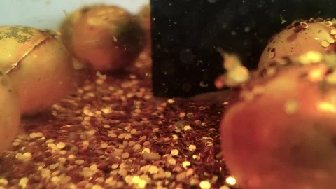 Underwater particles and bubbles, sparkles background footage Stock Footage 165084945