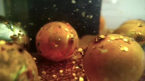Underwater particles and bubbles, sparkles background footage Stock Footage 165085009