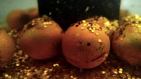 Underwater particles and bubbles, sparkles background footage Stock Footage 165085063