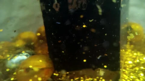 Underwater particles and bubbles, sparkles background footage Stock Footage 165085102