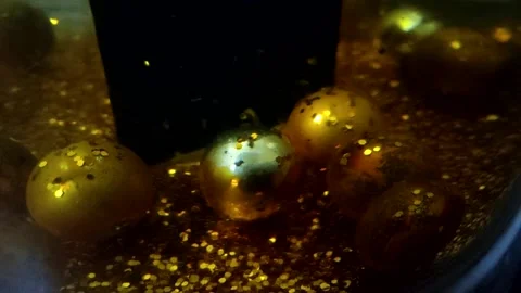 Underwater particles and bubbles, sparkles background footage Stock Footage 165085245