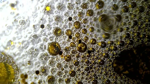 Underwater particles and bubbles, sparkles background footage Stock Footage 165085272