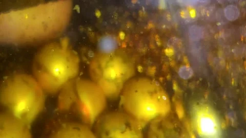 Underwater particles and bubbles, sparkles background footage Stock Footage 165085642