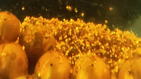 Underwater particles and bubbles, sparkles background footage Stock Footage 165085790