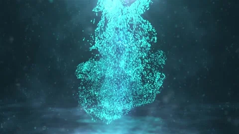 Underwater Particles Splash Background Revealer Stock Footage 311533935