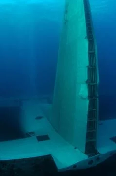 Underwater plane back Stock Photos