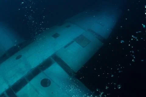 Underwater plane wing Stock Photos