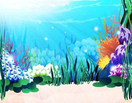 Underwater plants Stock Illustration