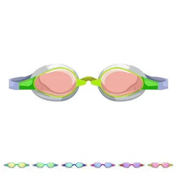 Underwater pool goggles cartoon vector graphic Stock Illustration