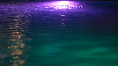 Underwater Pool Lights Stock Footage 306016450