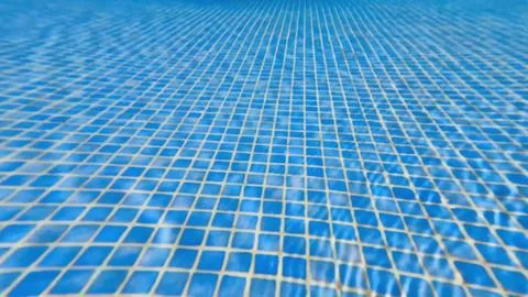 Underwater Pool Perspective Featuring a Captivating Grid Pattern on the Sur.. Stock Photos